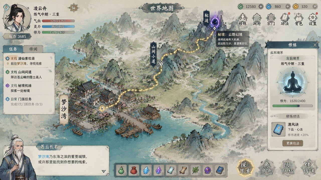 谪仙索欢录 版本内容 玩法截图